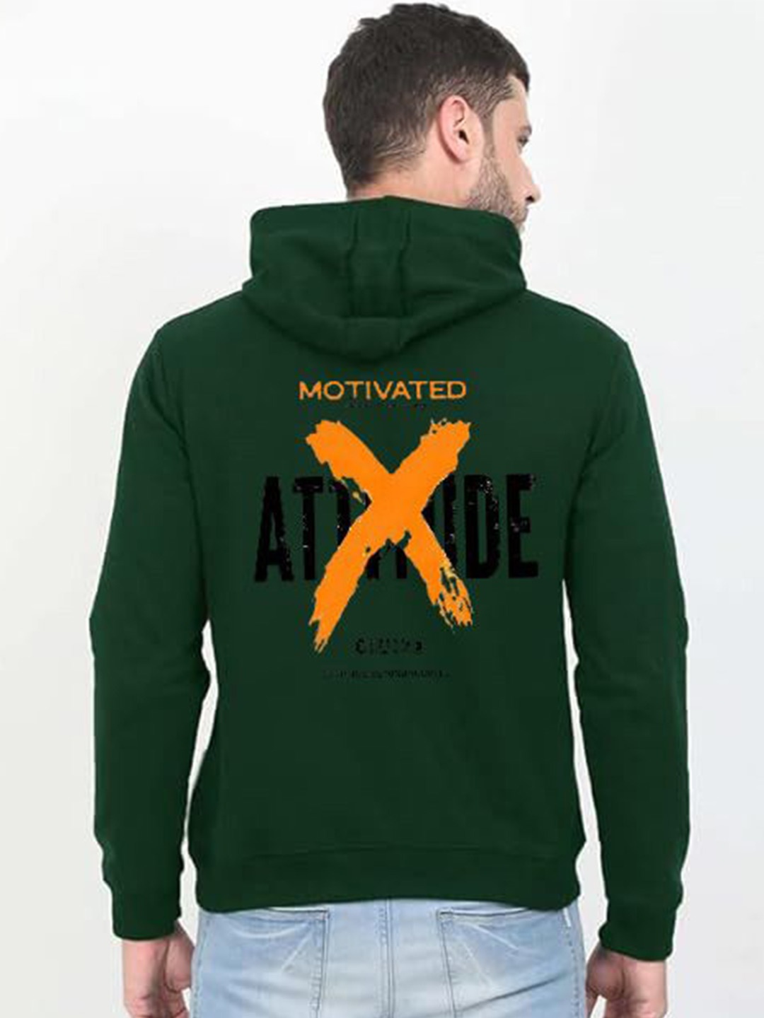 

GLITO Men Hooded Sweatshirt, Green