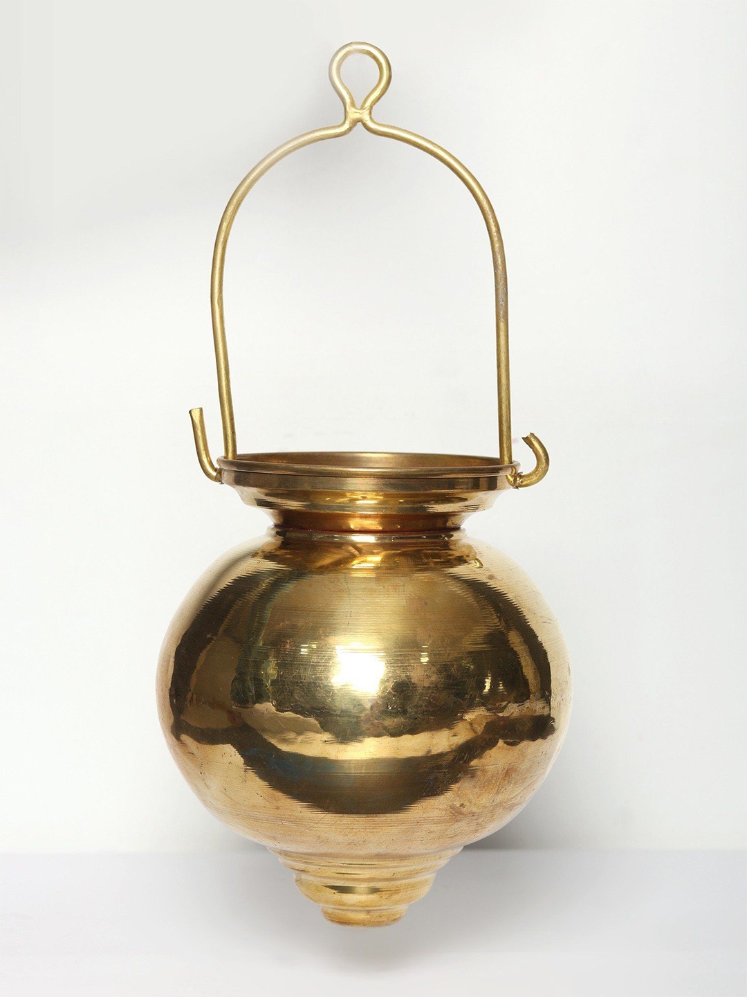 

Exotic India Copper Hanging Shirodhara Pot Abhishek Patra, Gold