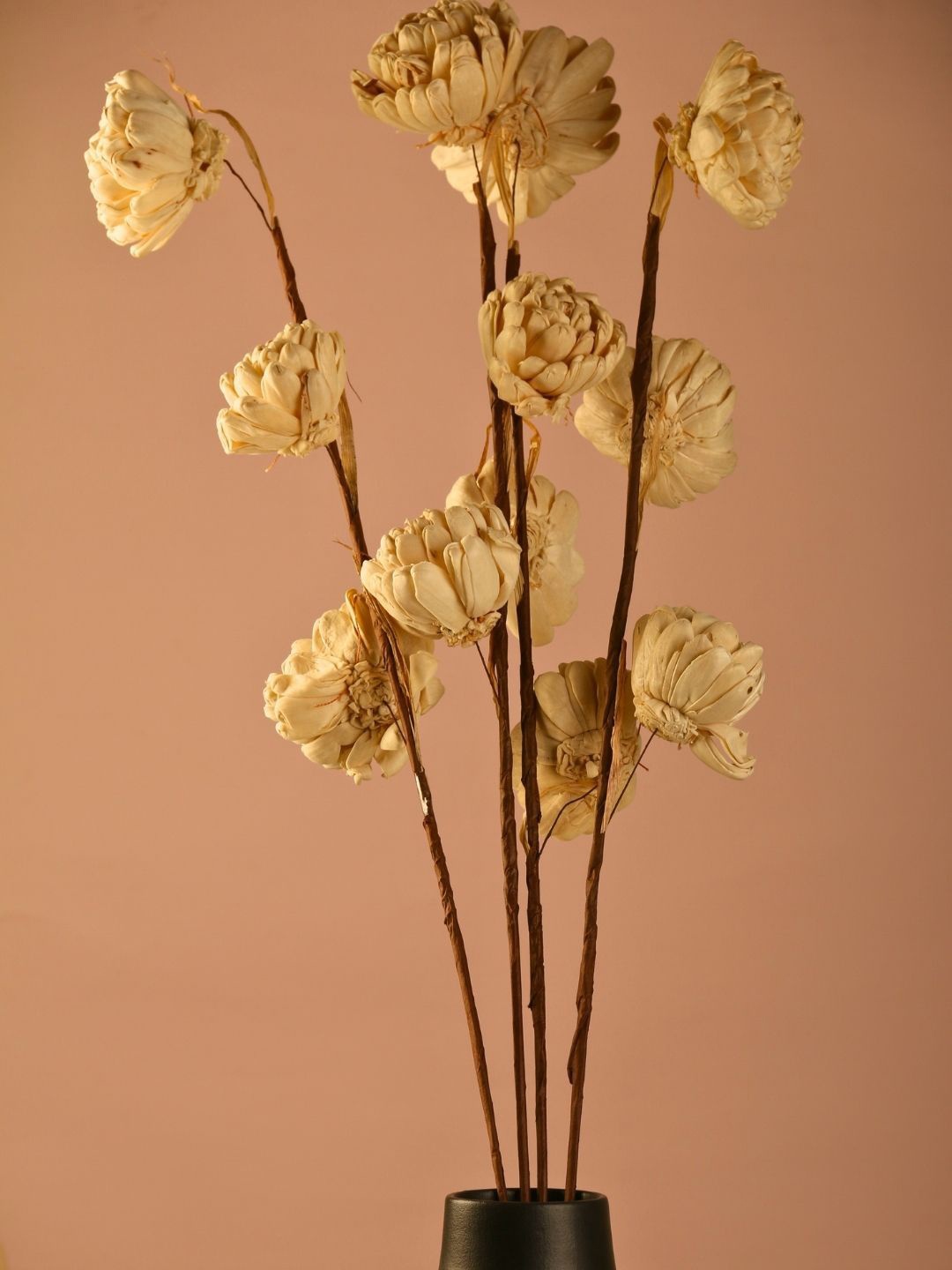 

WEAVING HOMES Cream-Colored Dried Flower Bunch