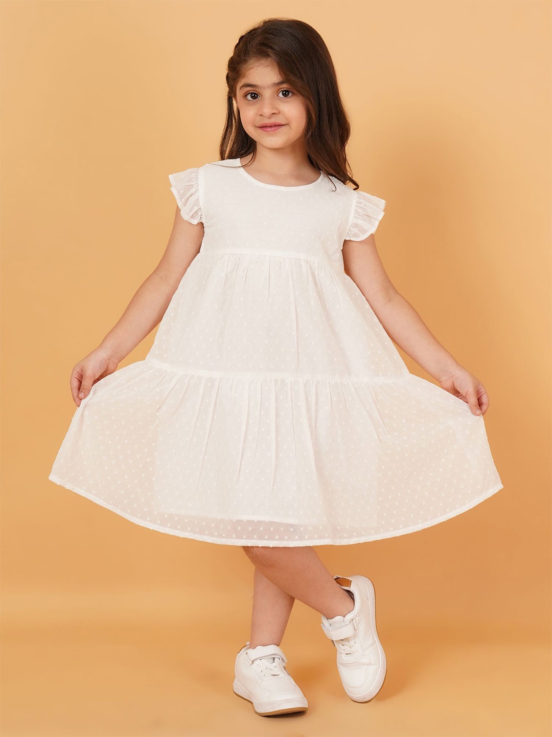

Creative Kids A-Line Midi Dress, White