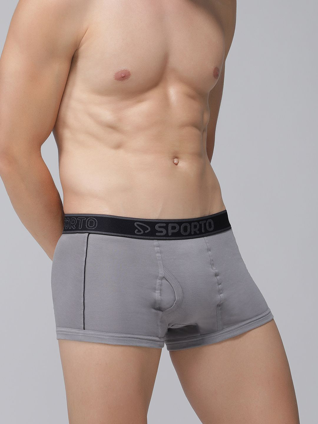 

SPORTO Cotton Short TrunksSP-TR-M1022-GM-XL-1PC, Grey