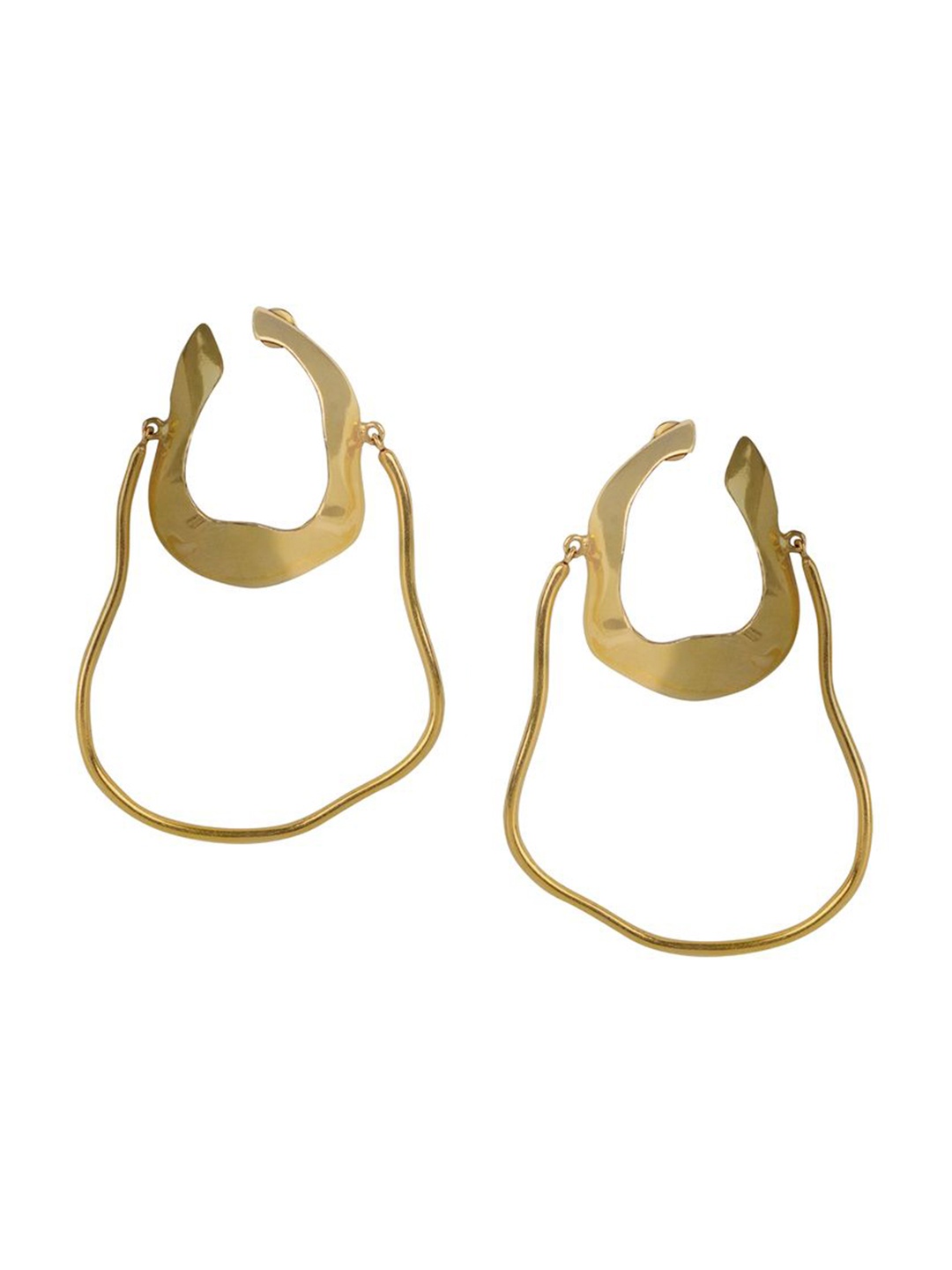 

Varnika Arora Geometric Drop Earrings, Gold