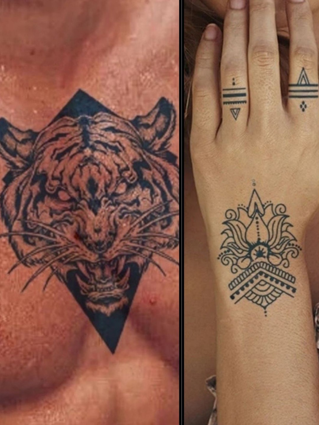 

LICK Matte Finish Realistic Semi Temporary Body Tattoo Combo, Blue
