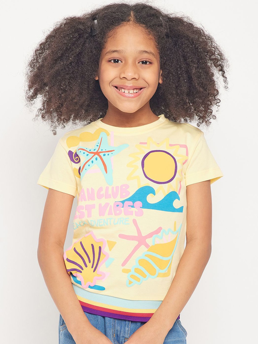 

PAMPOLINA Print Top, Yellow