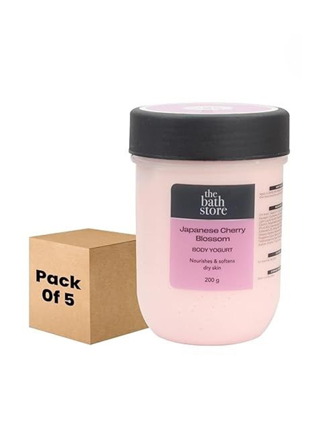 

The Bath Store Japanese Cherry Blossom Set Of 5 Yogurt Body Lotion- 200g Each, Pink