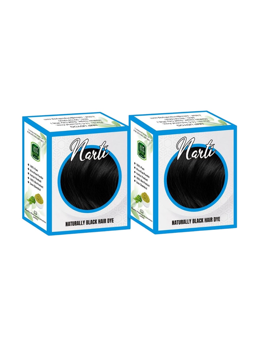 

NARTI Set Of 2 Nourishing Henna Hair Dye- Naturally Black- 120g