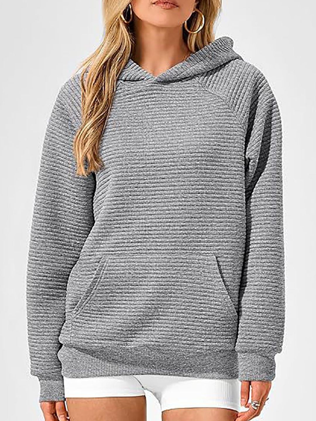 

StyleCast x Revolte Women Hooded Sweatshirt, Grey