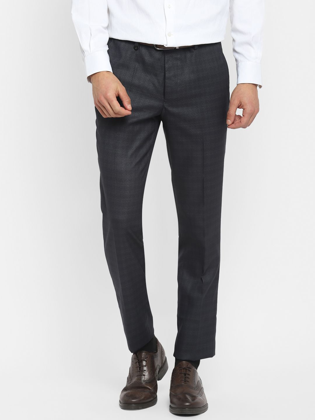 

Turtle Men Tailored Slim Fit Trousers, Grey
