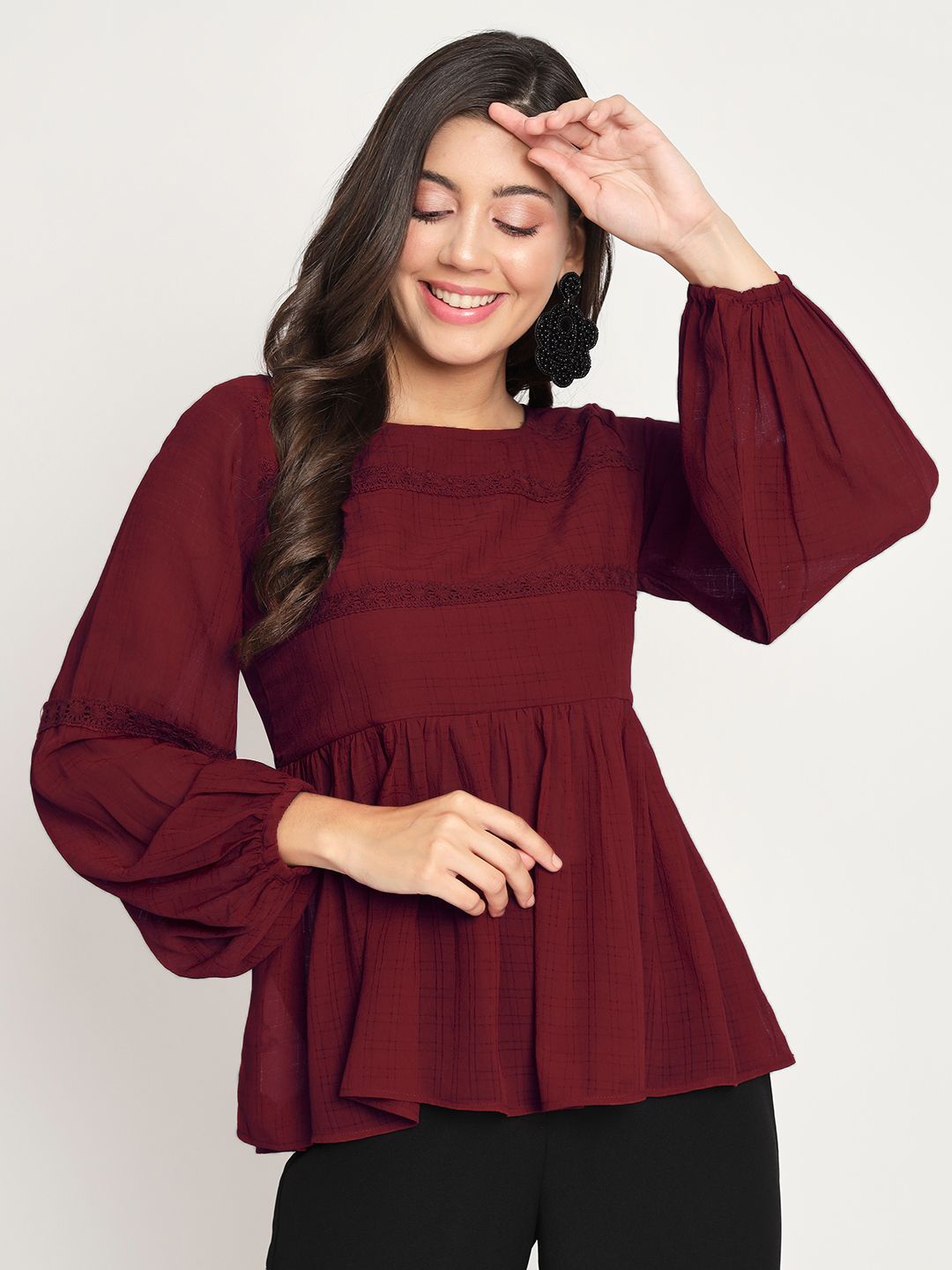 

CHARMGAL Top, Maroon