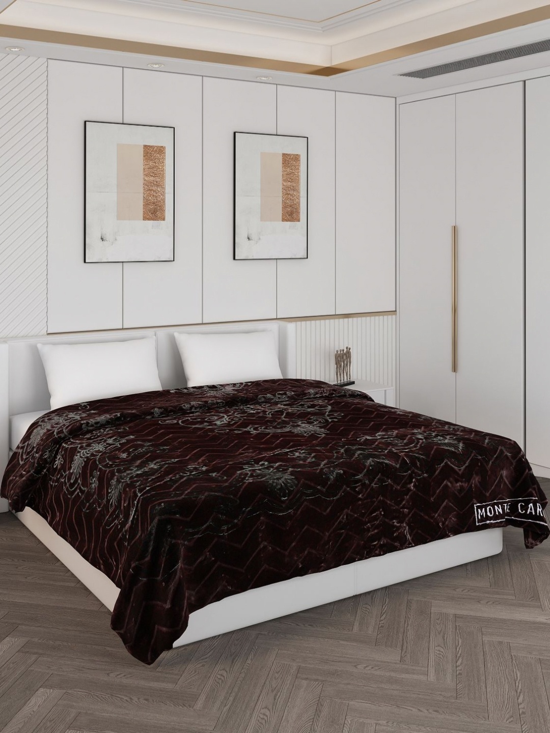

Monte Carlo Brown & Green Floral Heavy Winter Double Bed Blanket