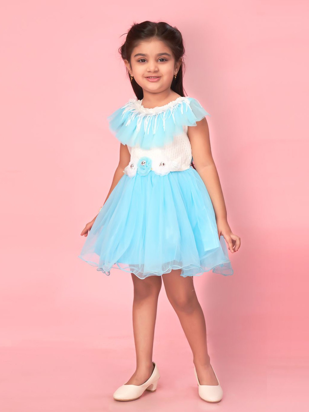 

BAESD Net Fit & Flare Dress, Turquoise blue