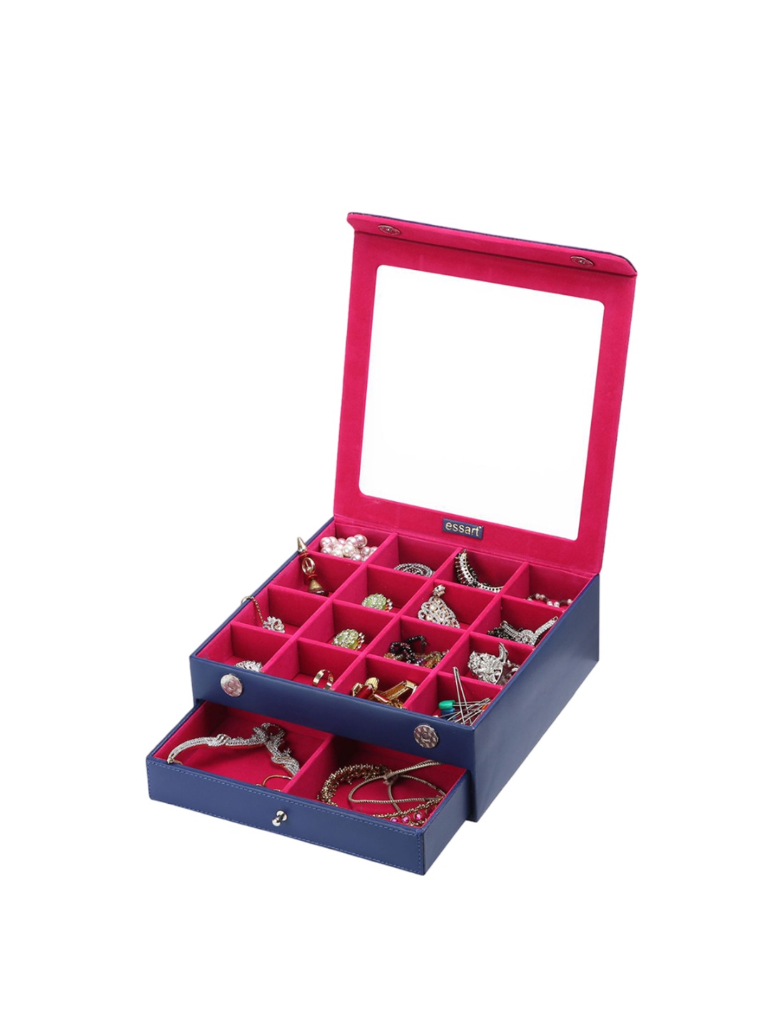 

essart Blue & Red Jewellery Organiser