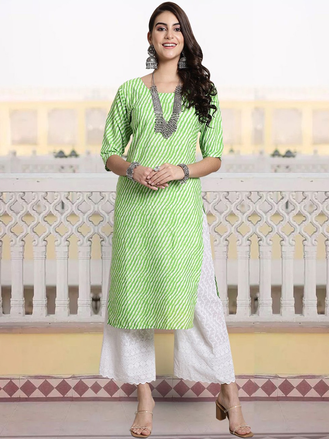 

7Threads Women Ethnic Motifs Printed Floral Crepe Kurta, Multi