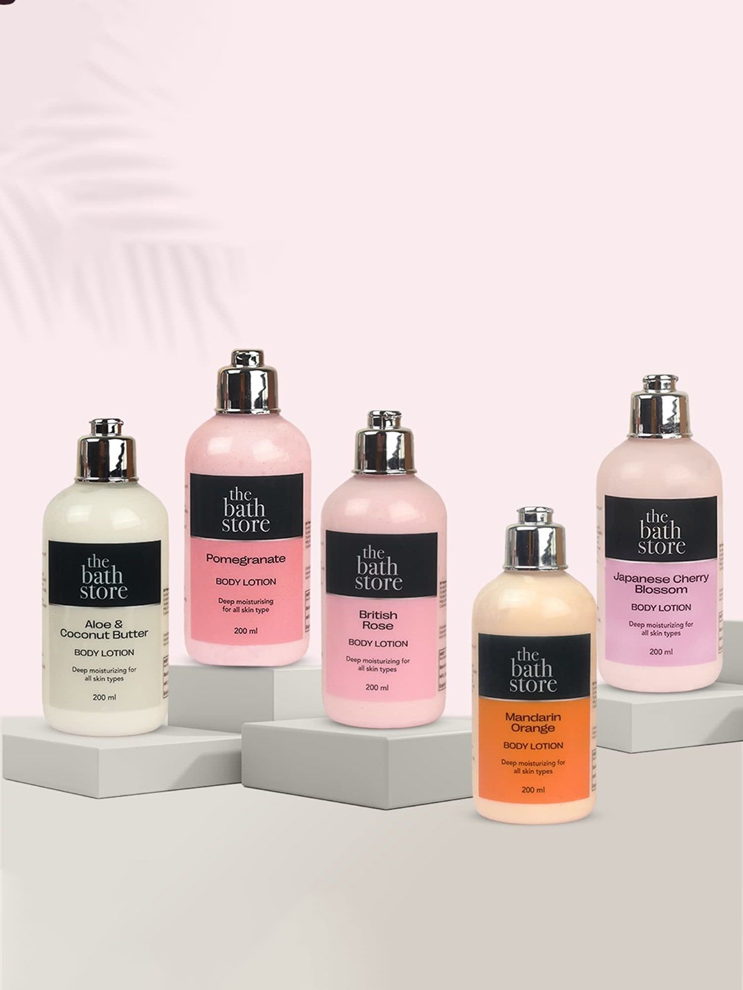 

The Bath Store Japanese Cherry Blossom Set Of 3 Body Lotion- 200ml Each, Pink