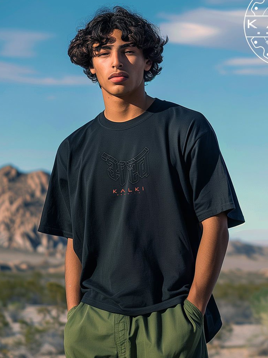 

Ascend 47 Unisex Printed Pockets T-shirt, Black