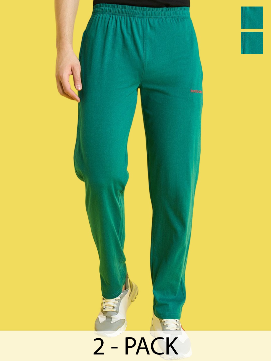 

bearbrother Men Sea Green Track Pants