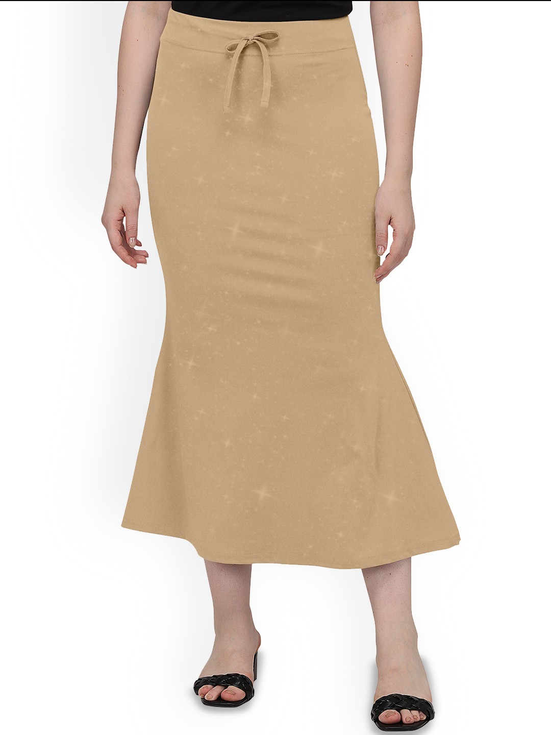 

Mehrang Textured Fishcut Stretchable Saree Shapewear, Beige