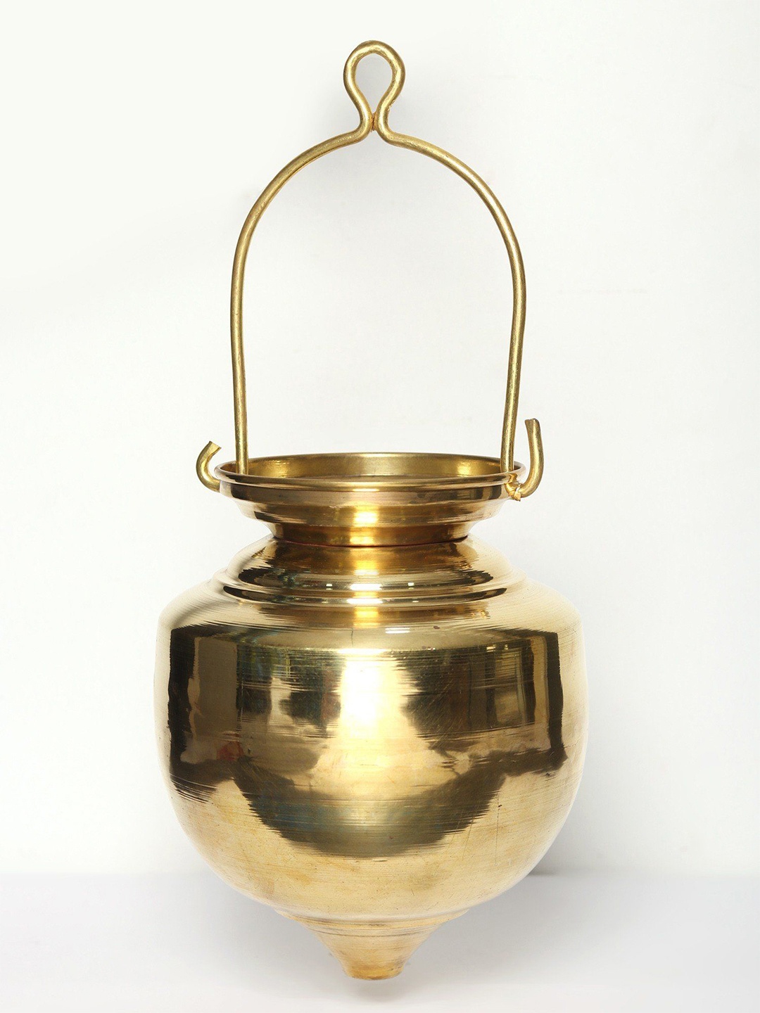 

Exotic India Brass Abhishek Kalash, Gold