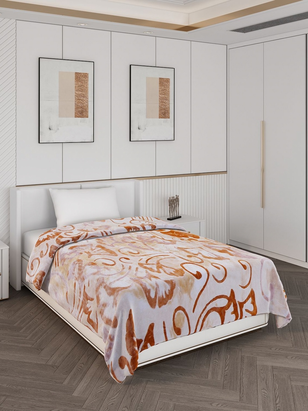 

Monte Carlo Brown & White Mild Winter 600 GSM Single Bed Blanket