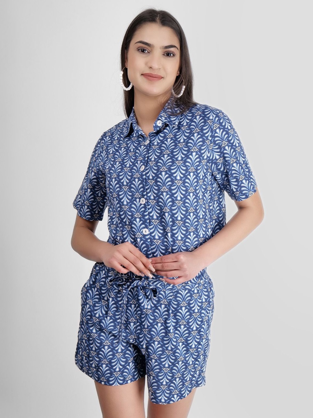 

Street22 Printed Jumpsuit, Blue