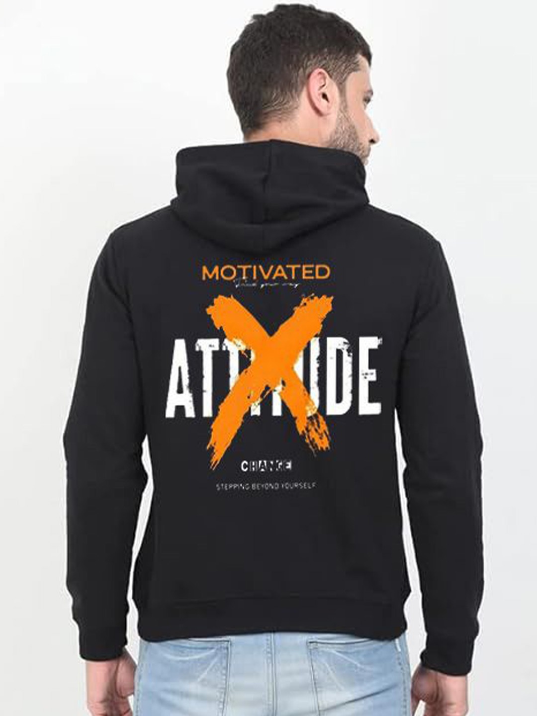 

GLITO Men Hooded Sweatshirt, Black