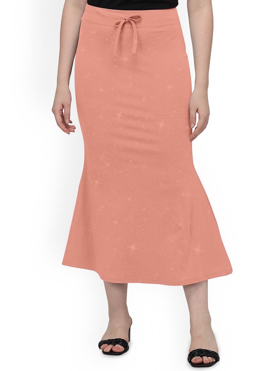 

Mehrang Textured Fishcut Stretchable Saree Shapewear, Coral