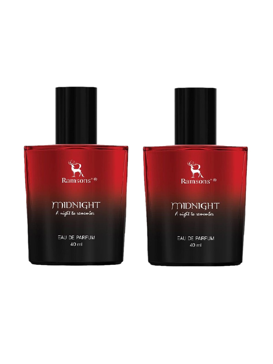 

Ramsons Women Set Of 2 Midnight Eau De Parfum 40 ml Each, Transparent