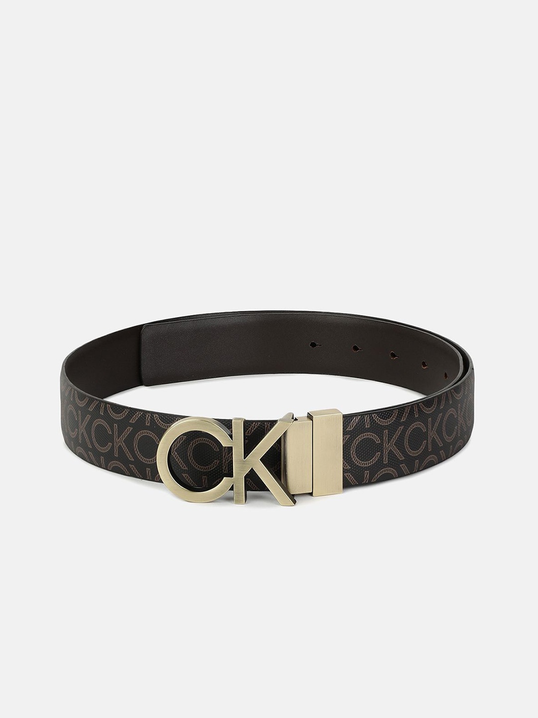 

Calvin Klein Men Printed Leather Belt, Brown