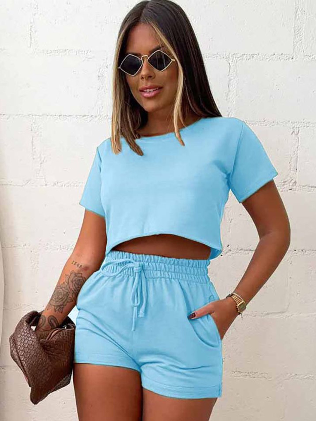 

StyleCast x Revolte Top with Shorts, Blue