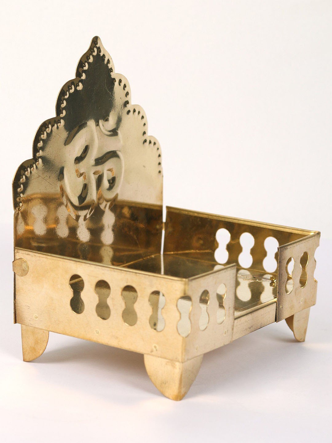 

Exotic India Throne With Om Design, Gold