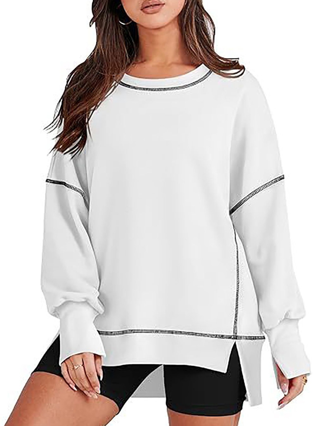 

StyleCast x Revolte Women Sweatshirt, White