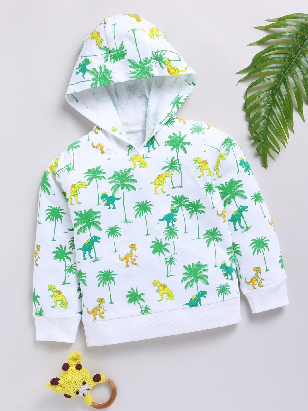 

MIMINO Boys Floral Printed Sweatshirt, White
