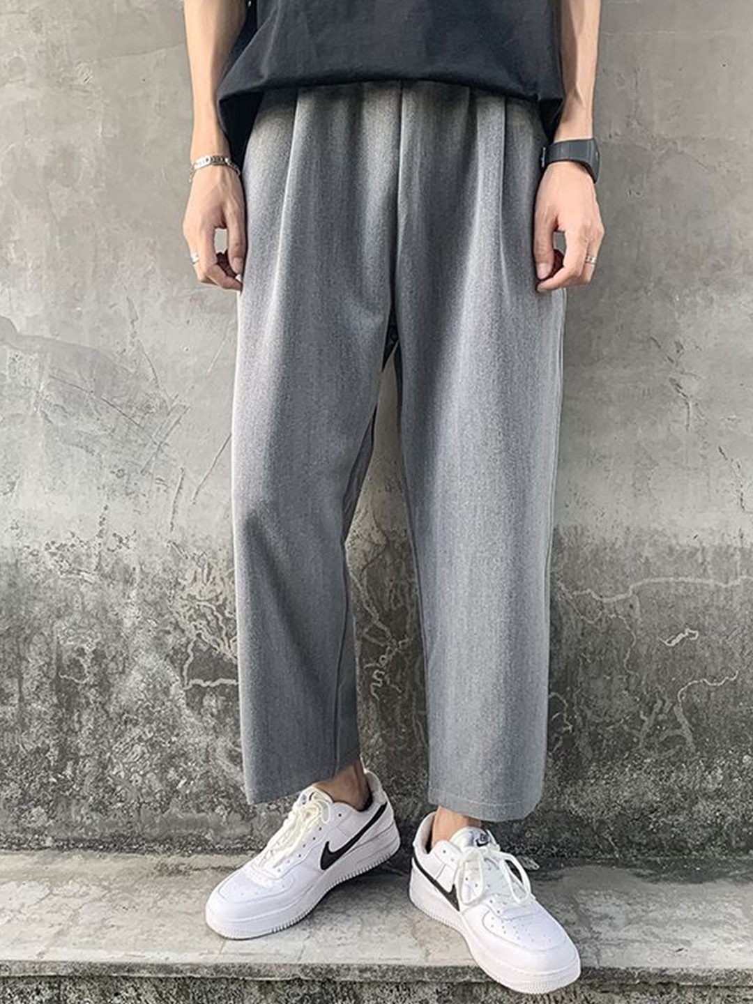 

StyleCast Men Solid Casual Trousers, Blue