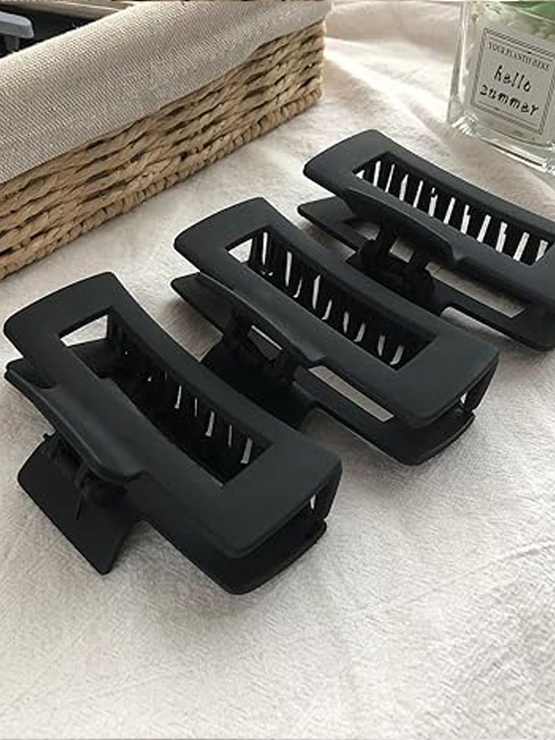 

Softwrap Women Set of 3 Claw Clip, Black