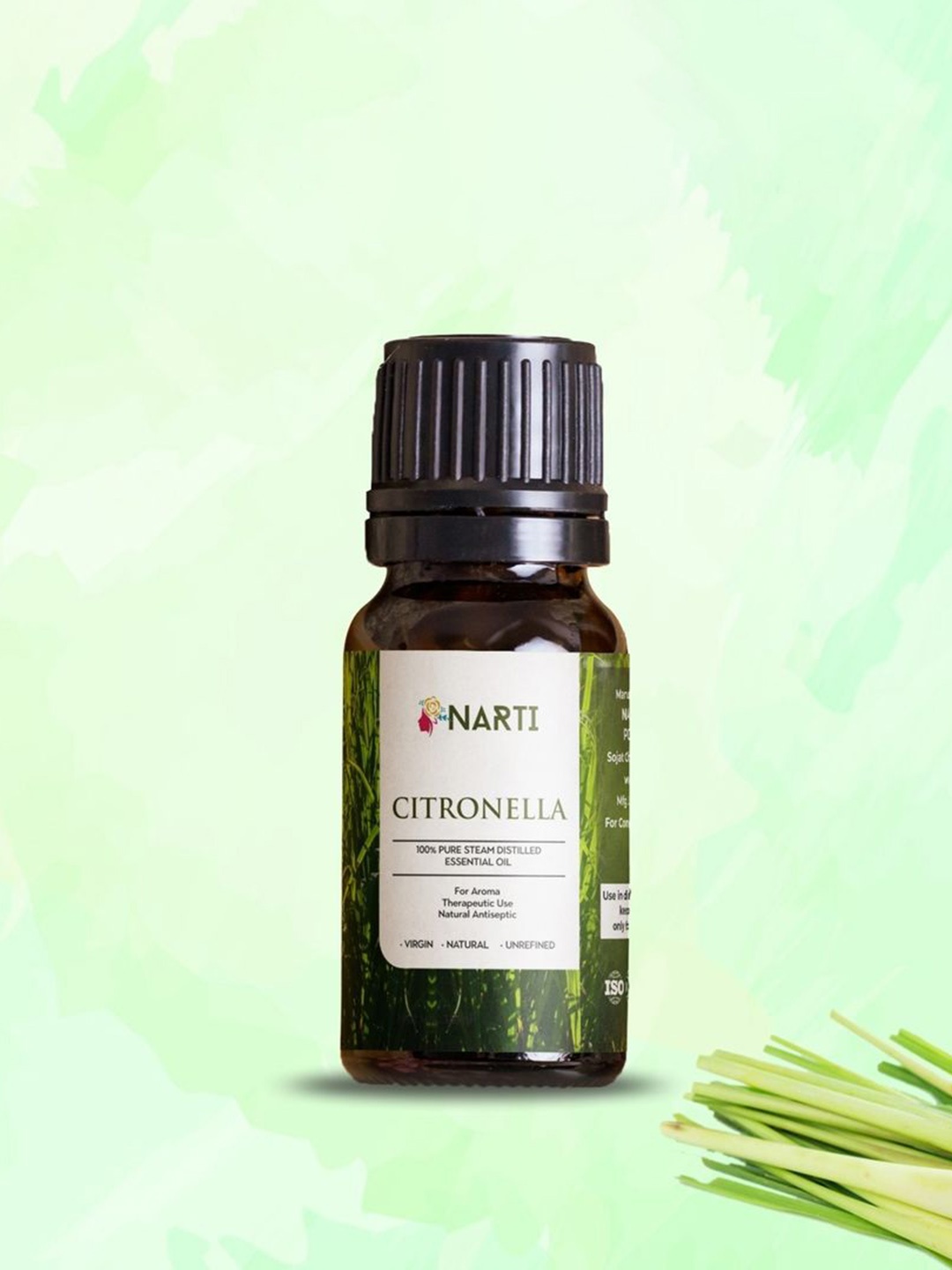 

NARTI Citronella Pure Steam Distilled Essential Oil 100 ml, Green