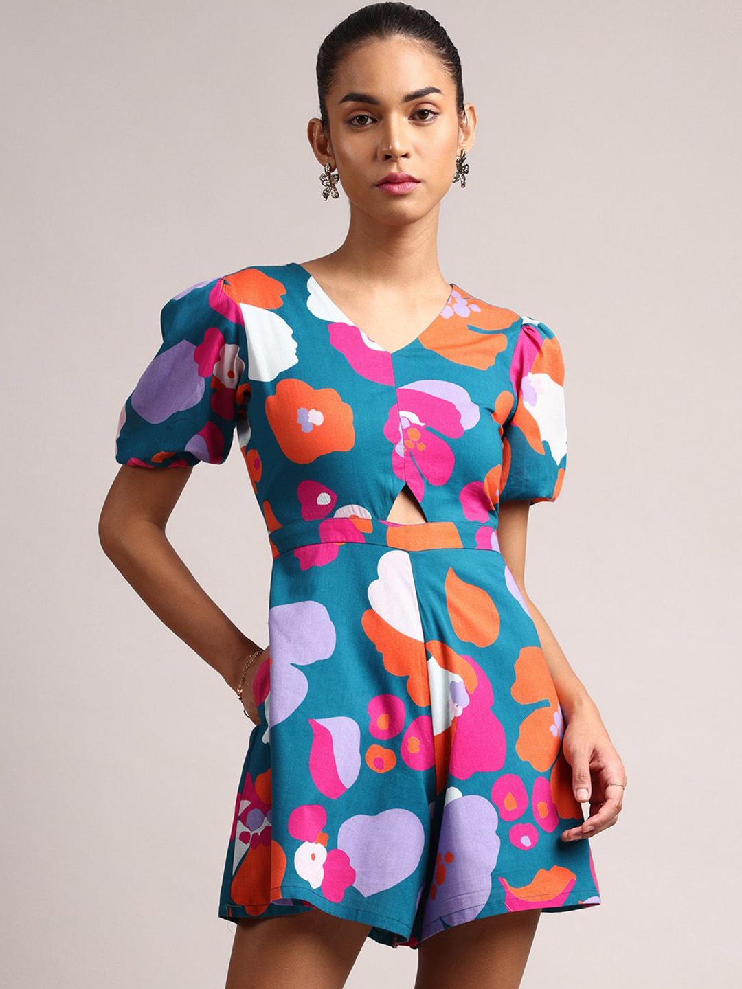 

ZACCAI Printed Basic Jumpsuit, Blue