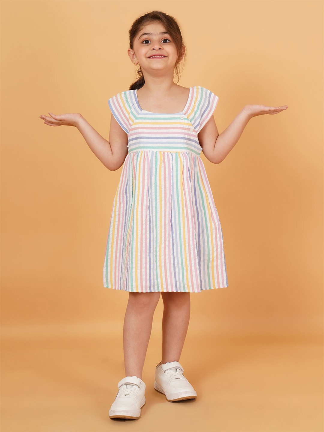 

Creative Kids Striped A-Line Dress, Blue