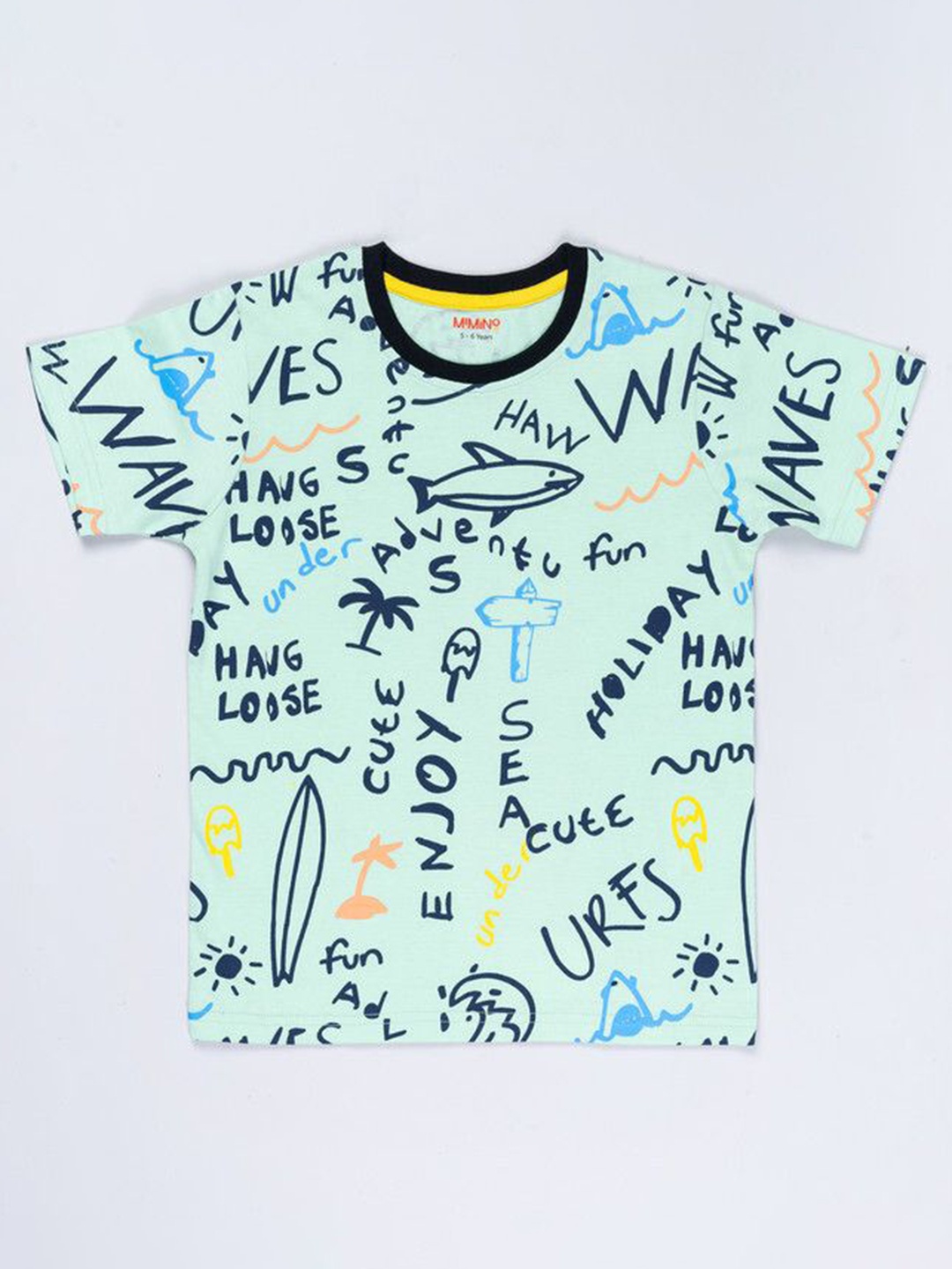 

MIMINO Boys Printed Applique T-shirt, Green