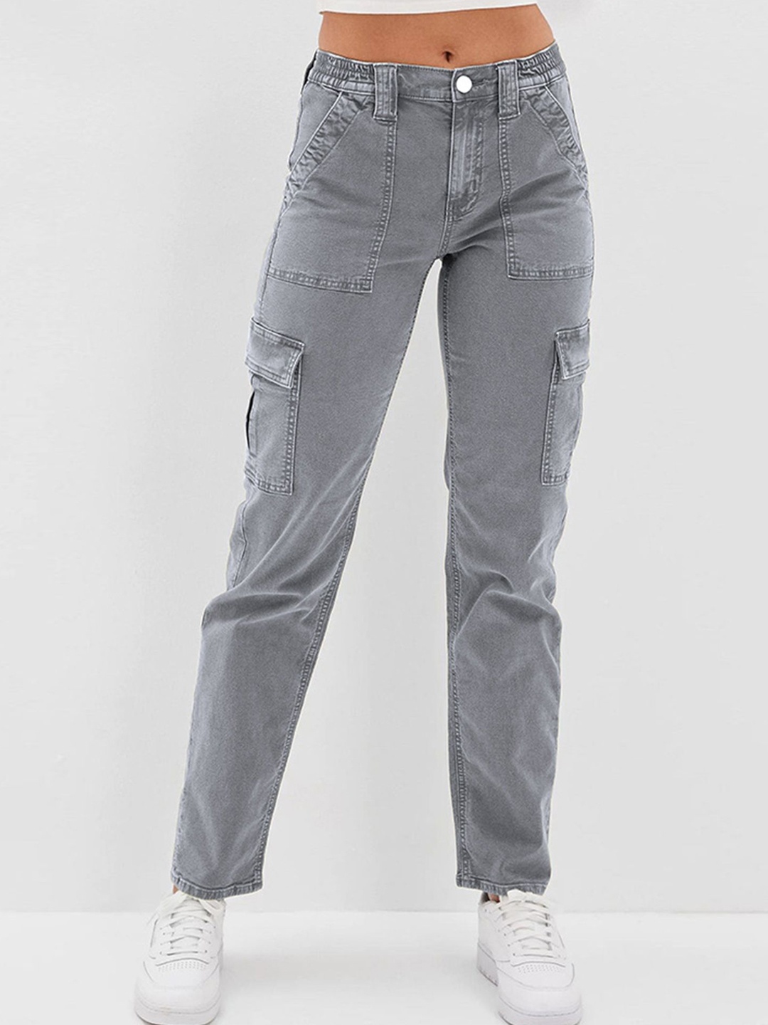 

LULU & SKY Women Tapered Fit Jeans, Grey