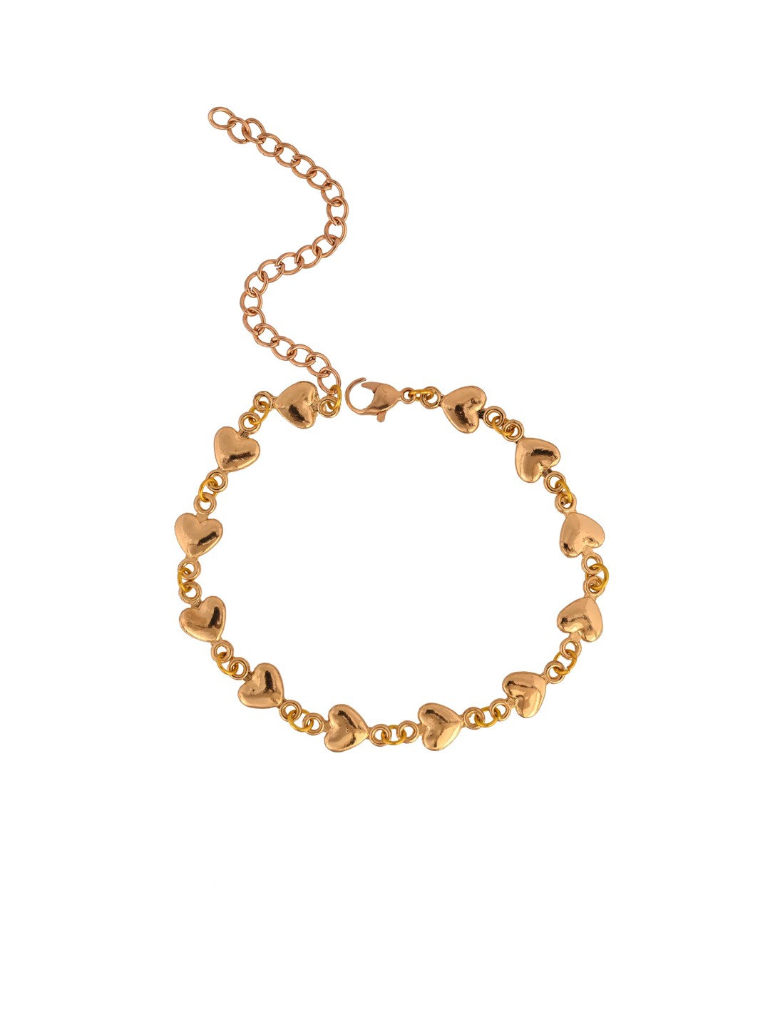 

Raf the label Gold Plated Heart Beads Adjustable Link Chain Bracelet