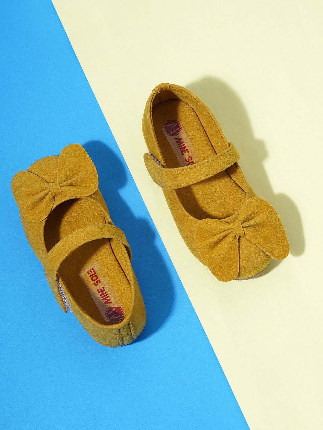 

Minesole Girls Ballerinas Flats with Bow, Mustard