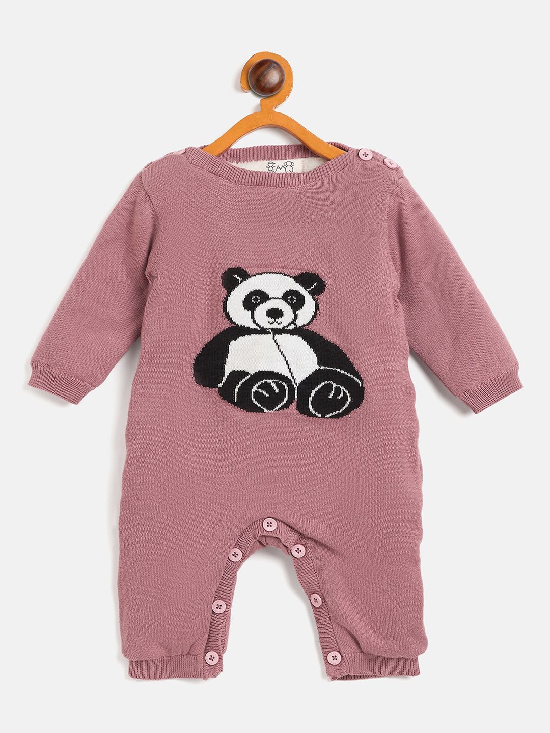 

JWAAQ Infants Printed Winter Romper With Fur Lined, Rose