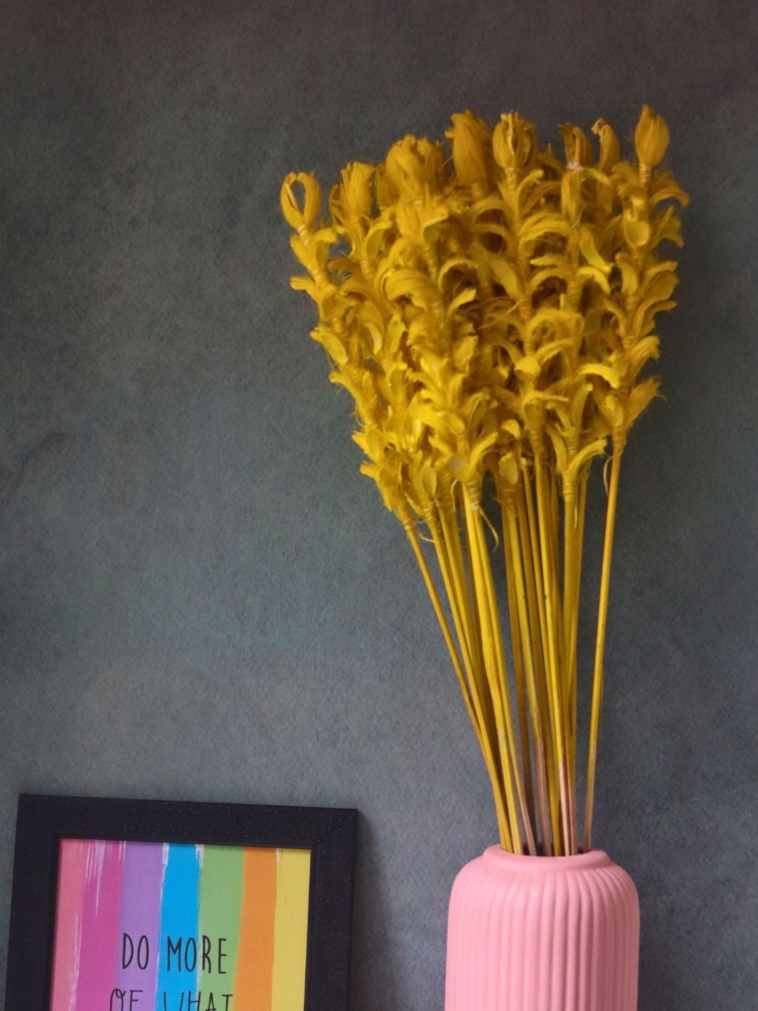

WEAVING HOMES Yellow Artificial Flower With Pot
