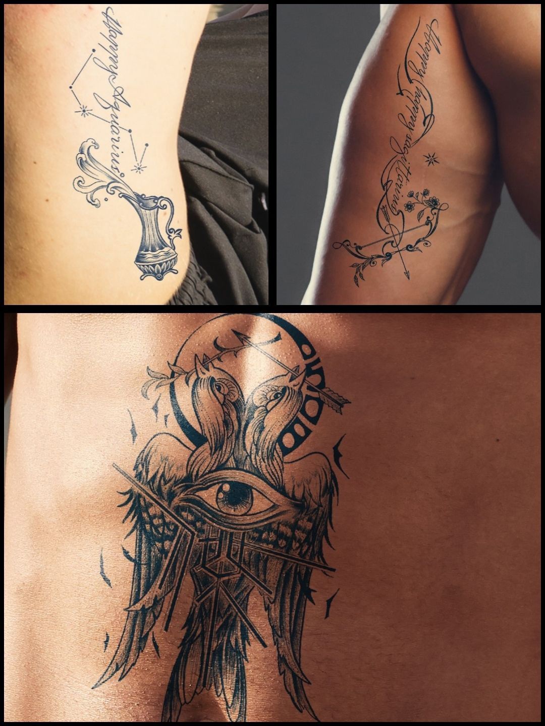 

LICK Matte Finish Realistic Semi Temporary Body Tattoo Combo, Blue