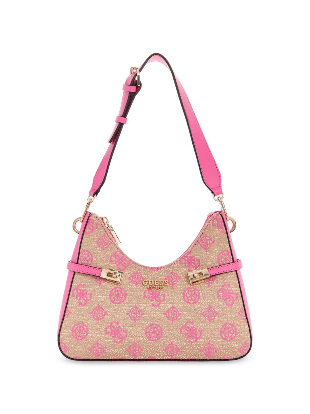 

GUESS Textured Structured Shoulder Bag, Pink