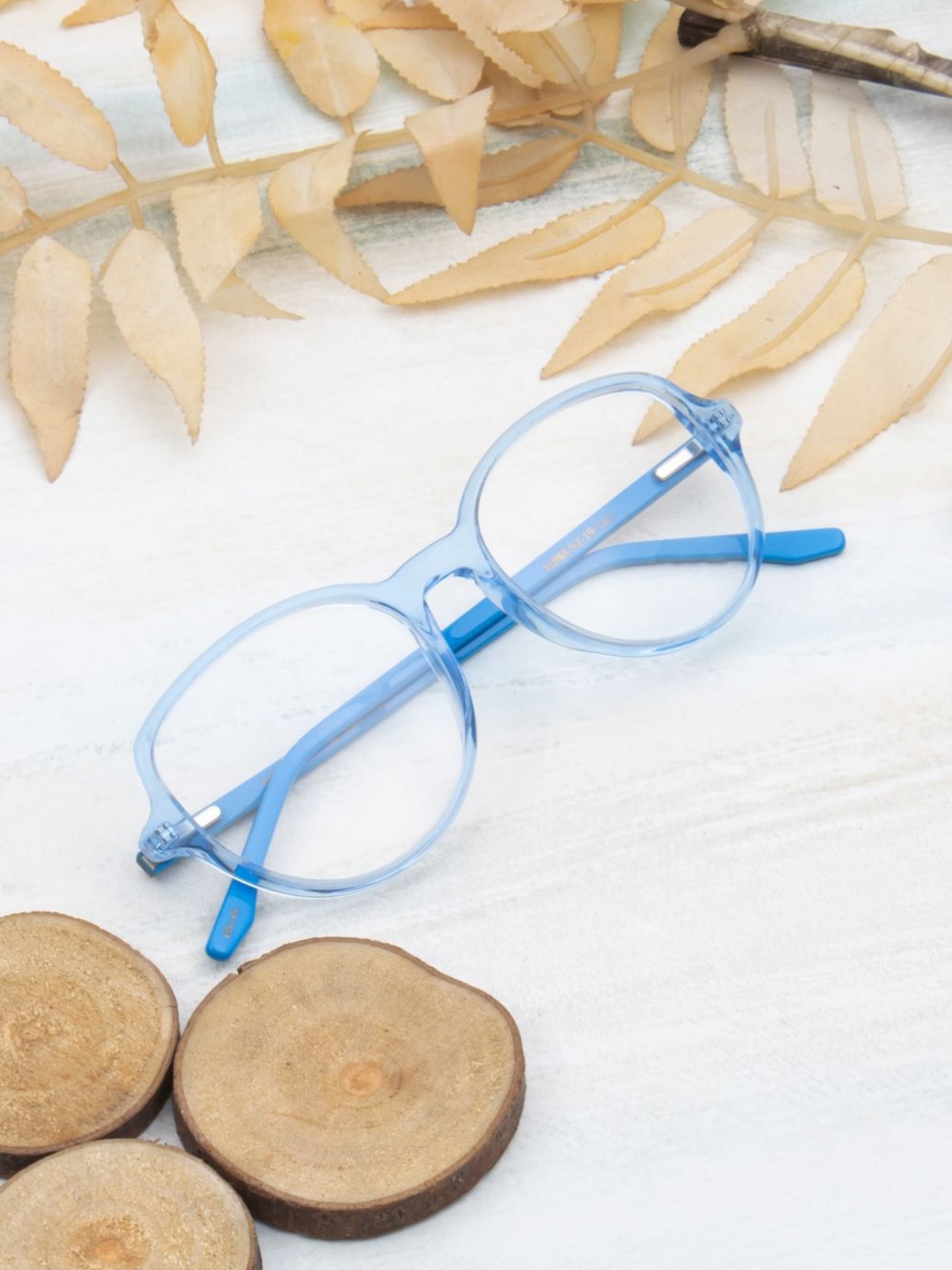 

Ted Smith Women 100% Acetate Full Rim Round Frames, Blue