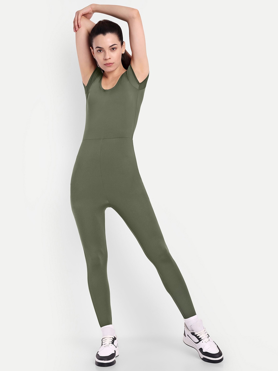 

So What Round Neck Jumpsuit, Olive