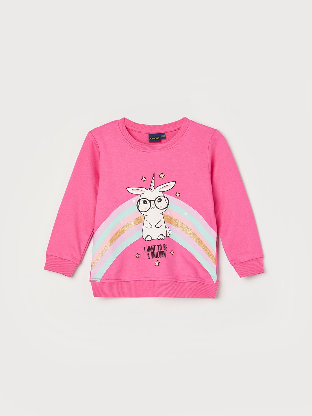 

Juniors by Lifestyle Girls Printed Sweatshirt, Pink