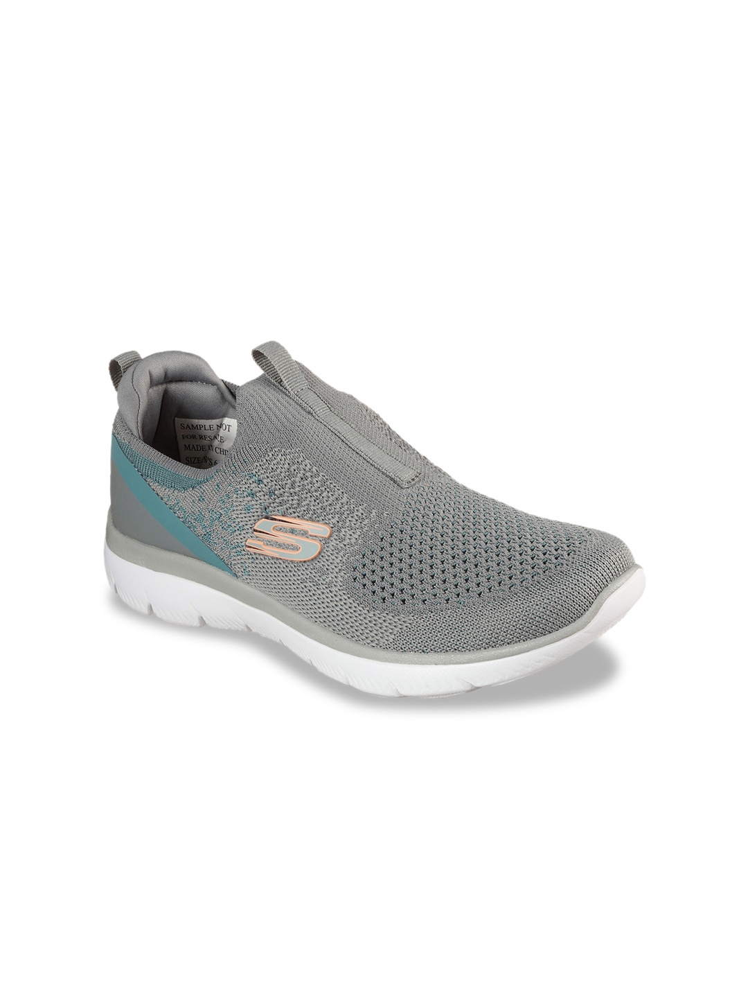 

Skechers Summits Sage Women Textile Slip-On Casual Sneakers, Grey