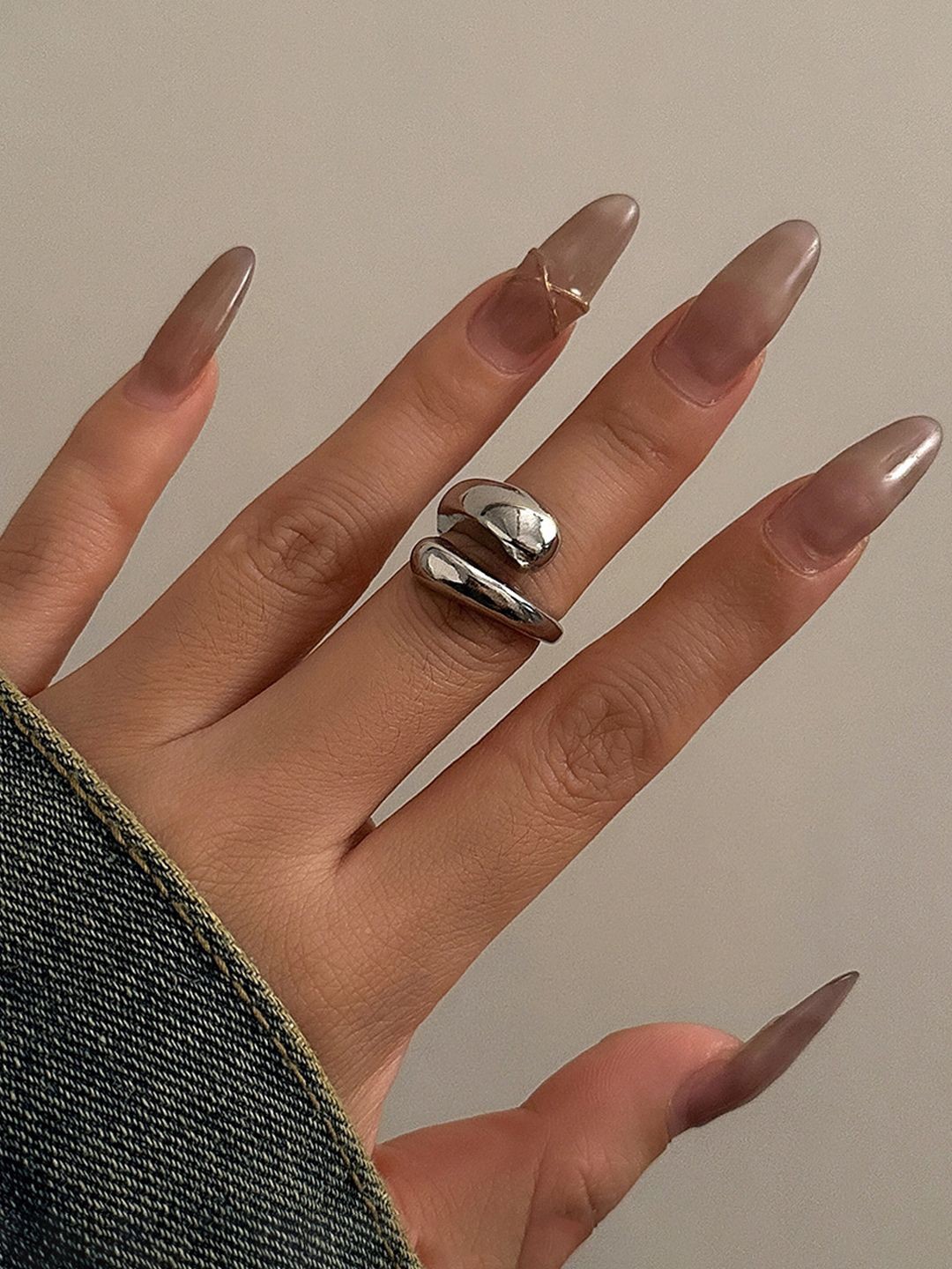 

Jewels Galaxy Silver Plated Adjustable Finger Ring